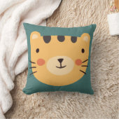 Tiger Niedlich Green Kinderzimmer Baby Room Kissen (Decke)