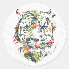 TIGER Niedlich Stickers - tropisches Muster