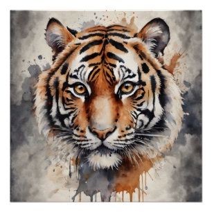 Tiger no 3 Glossy Poster