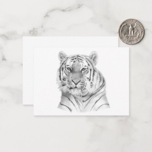 Tiger Note Card Mitteilungskarte (Vorderseite/Rückseite Beispiel)