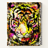 Tiger-Notebook - Yellow Tiger Artwork - Wildlife Notizblock (Rückseite)