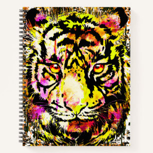 Tiger-Notebook - Yellow Tiger Artwork - Wildlife Notizblock