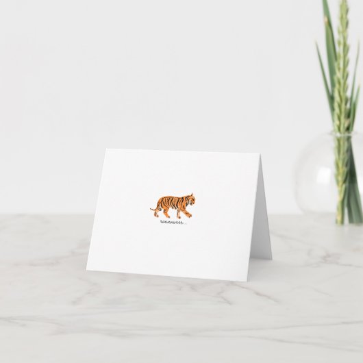 Tiger Notecard Dankeskarte (Vorderseite)