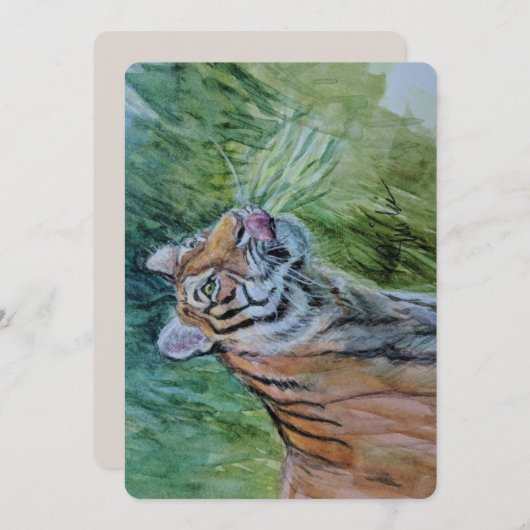 Tiger Notecards Dankeskarte (Vorne/Hinten)