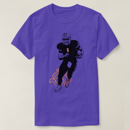 Tiger Nr. 9 brennt. T-Shirt (Design vorne)