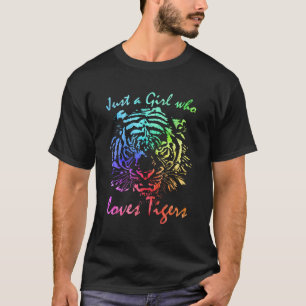 Tiger nur ein Mädchen, die Lieben Tiger Retro Vint T-Shirt