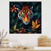 “Tiger of Mine” – Colourful Tiger Portrait Poster (Küche)