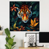 “Tiger of Mine” – Colourful Tiger Portrait Poster (Heimbüro)