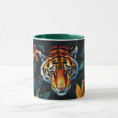 “Tiger of Mine” – Colourful Tiger Portrait Tasse (Zentrum)