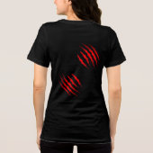 “Tiger of Mine” – Colourful Tiger Portrait Tri-Blend Shirt (Rückseite)