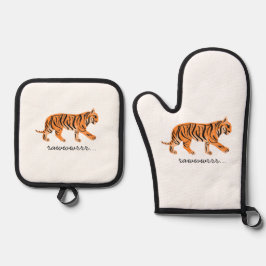 Tiger Ofenhandschuh & Topflappen-Set