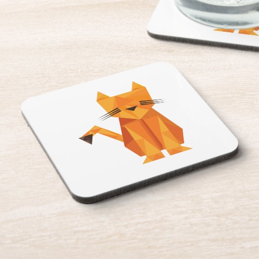 Tiger Oragami Getränkeuntersetzer (Linke Seite)