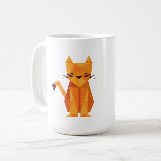 Tiger Oragami Kaffeetasse (Vorderseite Links)