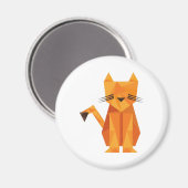 Tiger Oragami Magnet (Vorderseite/Rückseite)