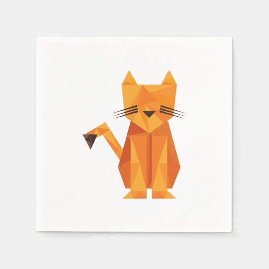 Tiger Oragami Serviette (Vorderseite)