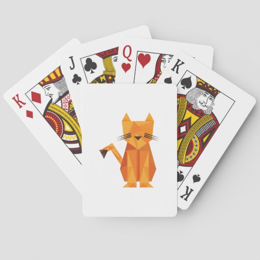 Tiger Oragami Spielkarten (Rückseite)
