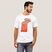 Tiger Orange Boo Ghost Halloween T-Shirt (Vorne ganz)