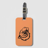 Tiger orange Gepäckanhänger (Vorderseite Vertikal)