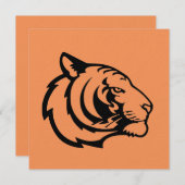 Tiger orange invitation einladung (Vorne/Hinten)