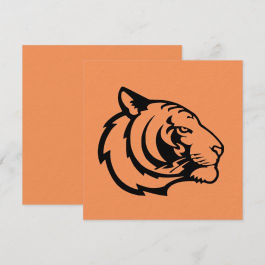 Tiger orange invitation einladung (Vorne/Hinten)