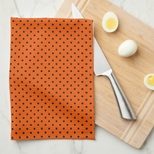 Tiger Orange und Black Dots Geschirrtuch