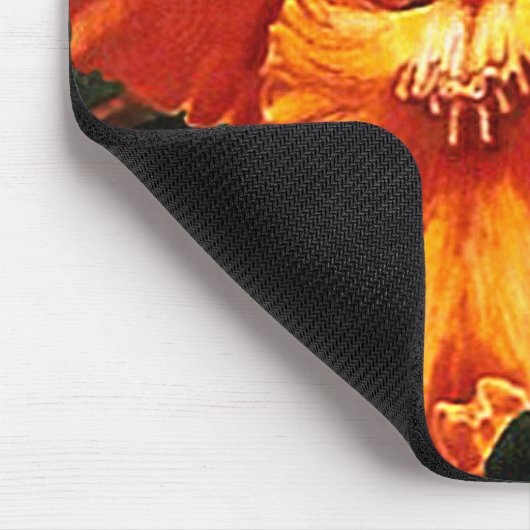 Tiger-Orchideen-Mausunterlage Mousepad (Ecke)