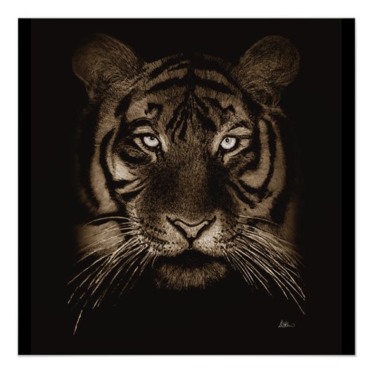 Tiger Original Art Poster Print (Vorderseite)
