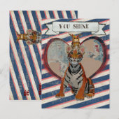 TIGER & OWL VALENTINSTAG Postkarte (Vorne/Hinten)