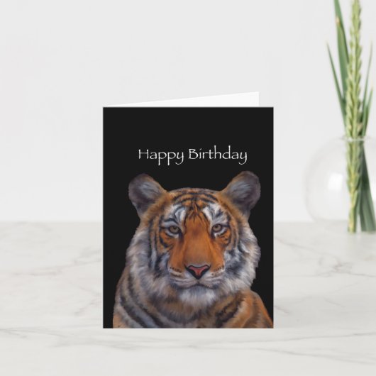 Tiger Painting Happy Birthday Card Karte (Vorderseite)