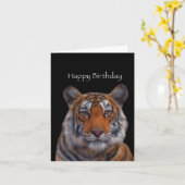 Tiger Painting Happy Birthday Card Karte (Gelbe Blume)