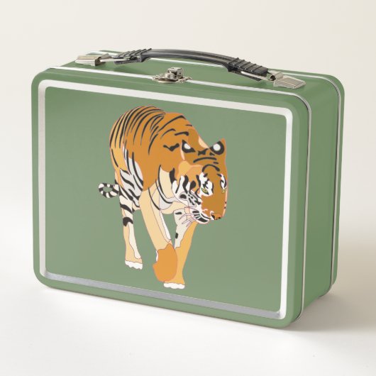 Tiger Painting on Metal Lunch Boxes Metall Brotdose (Vorderseite)