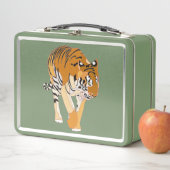 Tiger Painting on Metal Lunch Boxes Metall Brotdose (Beispiel)