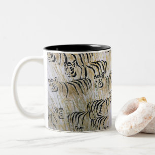 Tiger Painting Pattern Art Zweifarbige Tasse