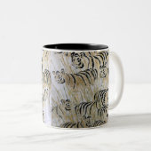 Tiger Painting Pattern Art Zweifarbige Tasse (VorderseiteRechts)