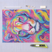 Tiger-Palette: farbenfrohe Tiger-Dekoupage, Seidenpapier (Handwerk)