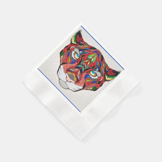 Tiger Paper Napkin Serviette (Ecke)