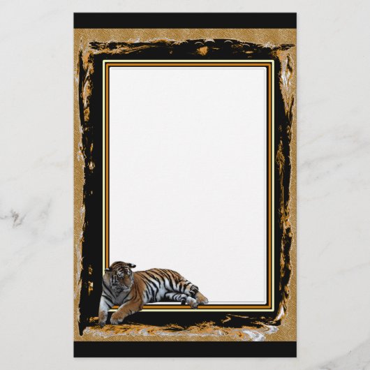 Tiger-Papier Briefpapier (Vorderseite)