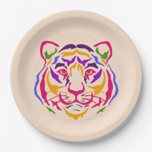Tiger-Papierplatte Pappteller