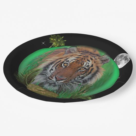 Tiger Pappteller (Schrägansicht)