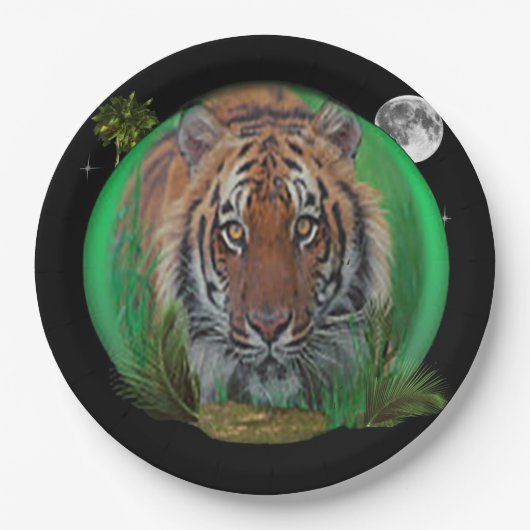 Tiger Pappteller (Vorderseite)