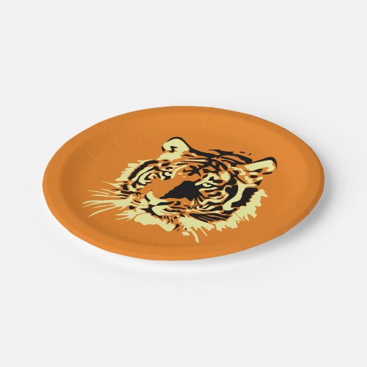 Tiger Pappteller (Schrägansicht)