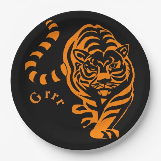 Tiger Pappteller (Vorderseite)