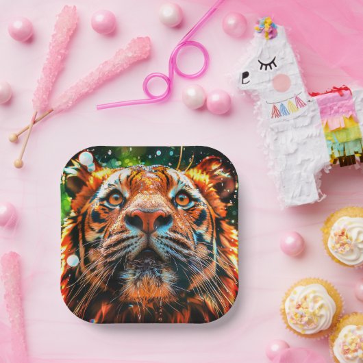 Tiger Pappteller (Party)