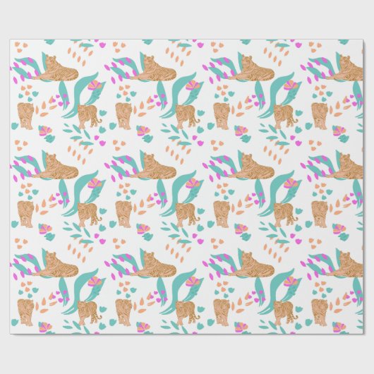 Tiger Parade Geschenkpapier (Flach)