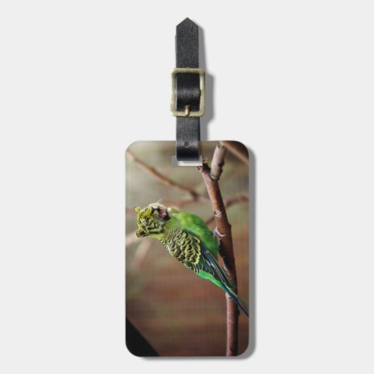 Tiger Parakeet Gepäckanhänger (Vorderseite vertikal)