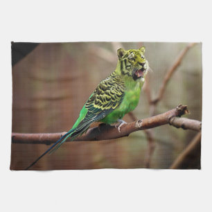 Tiger Parakeet Küchentuch