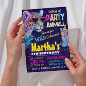 Tiger Party Animal Colorful BIdday Einladung