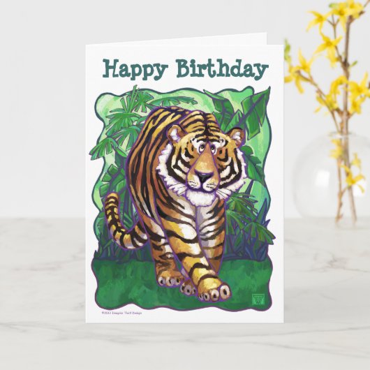 Tiger-Party-Center Karte (Gelbe Blume)