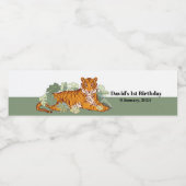 Tiger-Party, Tierdschungel Wasserflaschenetikett (Einzelnes Label)