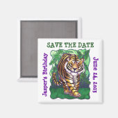 Tiger Party Zentrum Magnet (Vorderseite/Rückseite)